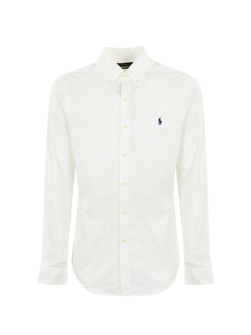 Camicia in cotone con logo white POLO RALPH LAUREN | 710928254002